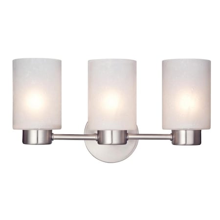 Westinghouse Westinghouse Sylvestre 3-Light Brushed Nickel Gray Cylindrical Wall Sconce 62279